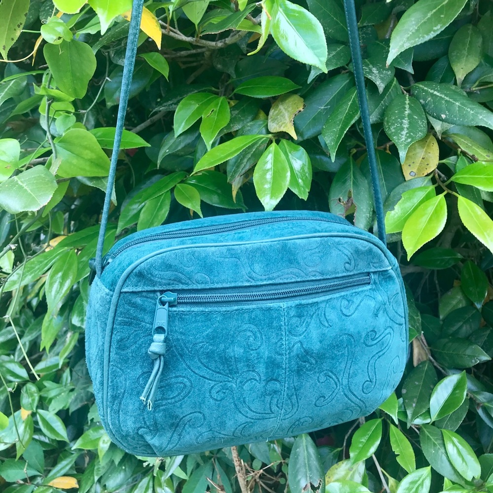 Vintage Forest Green Detailed Purse